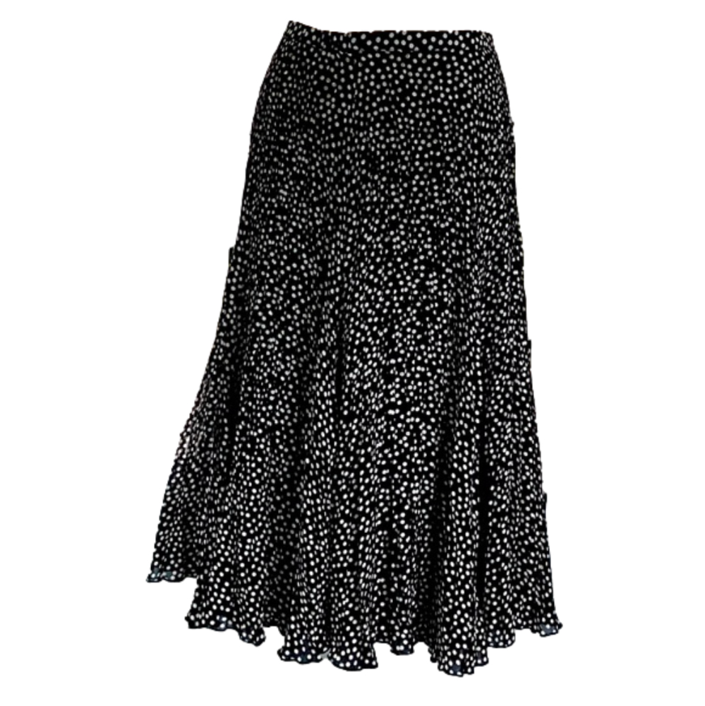 LAURA PETITES - Black & White Lined Skirt